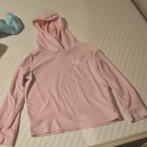 Nike Light Pink Pullover Hoodie with White Logo